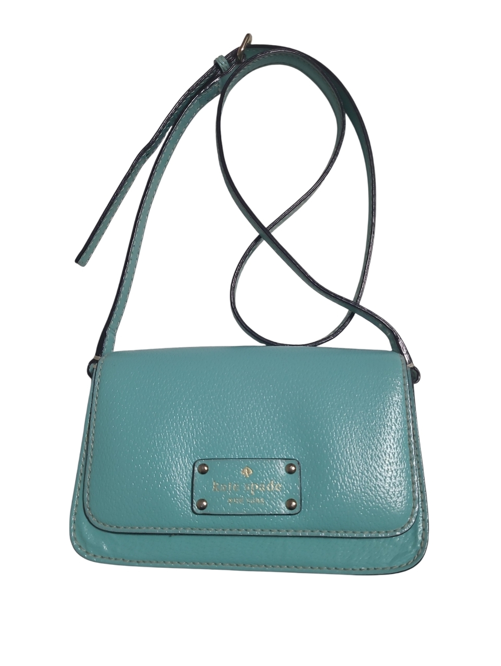Kate Spade RARE Teal Pebbled Leather Crossbody Bag